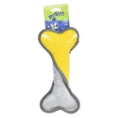 PetStar игрушка для собак КОСТОЧКА с пищалкой, текстиль, пластик