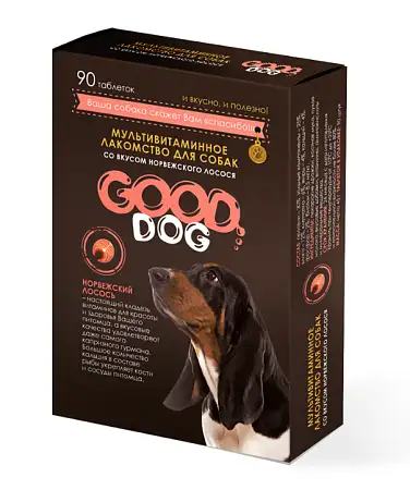 Купить good dog мультивитаминное лакомство для собак со вкусом норвежского лосося